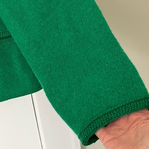 Original Boos 100% New Wool Kelly Green Button Up Cardigan Jacket Euro 42 US 8 - Picture 4 of 15